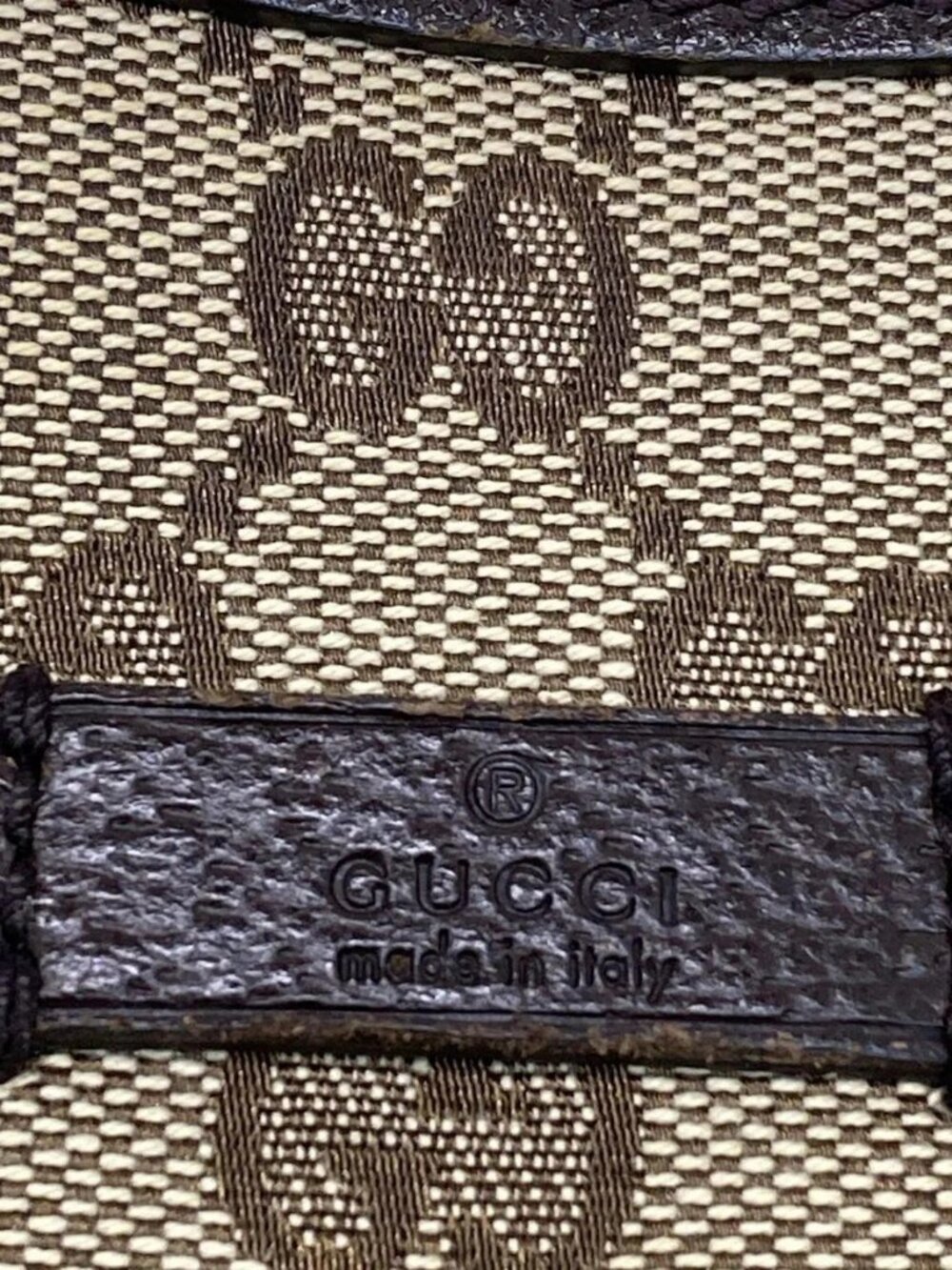 GUCCI GG 181092 Beige Dark Brown Jacquard Leather - Shoulder Bag - Picture 8 of 16